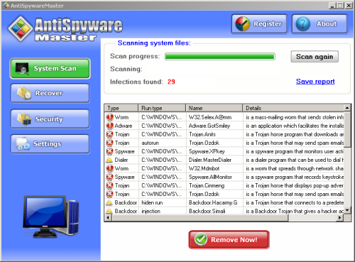 AntiSpywareMaster screenshoot