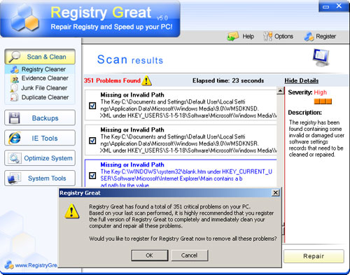registrygreat screenshoot