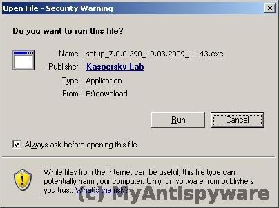 Kaspersky virus removal tool step 1