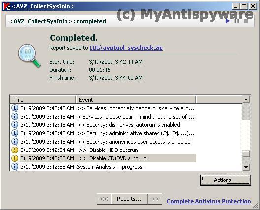 Kaspersky virus removal tool collect system information