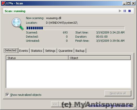 Kaspersky virus removal tool step 6