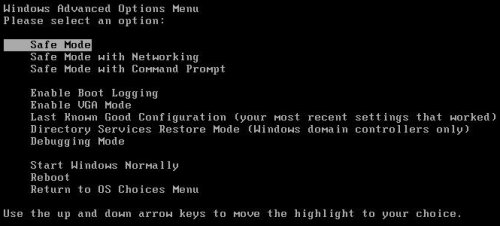 windows-advanced-options-menu safe-mode-how-to