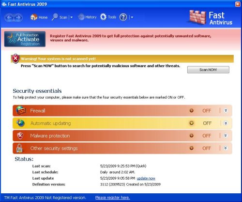 fast antivirus 2009