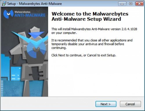 Malwarebytes Anti-Malware installation
