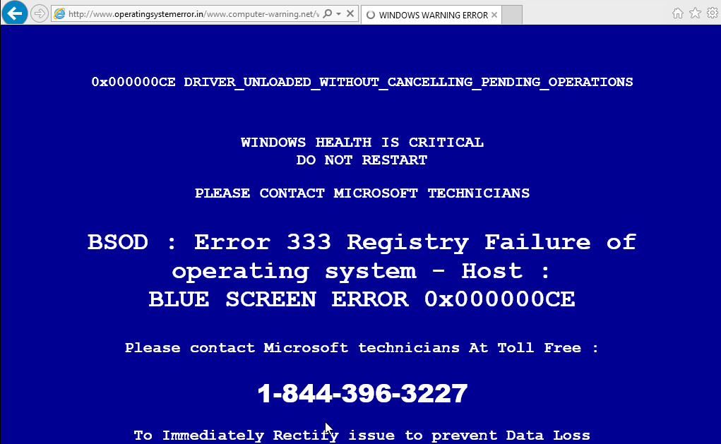 operatingsystemerror.in fake alert bsod