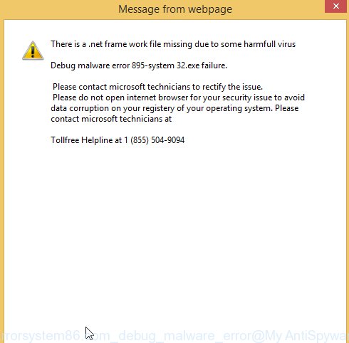 Errorsystem86.com Debug malware error