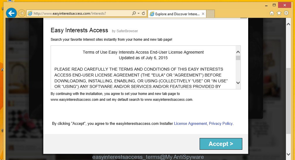 Easy Interests Access Terms of Use