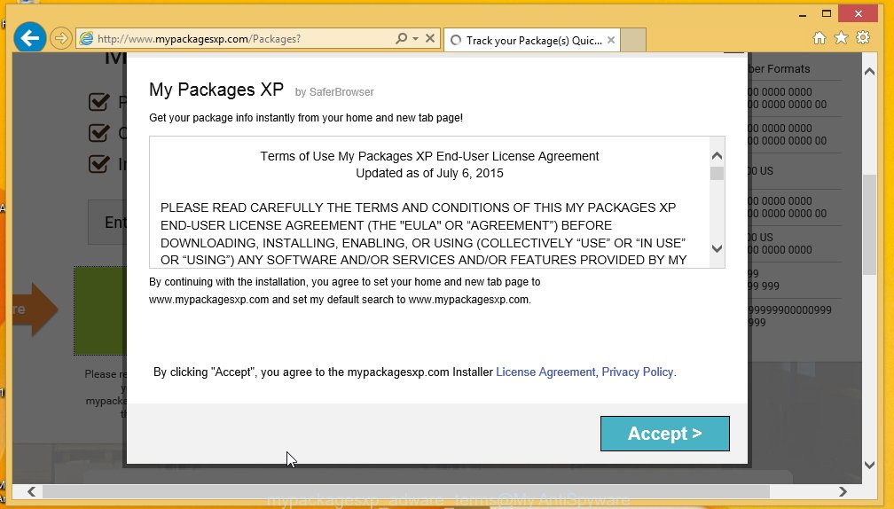 my packages xp adware