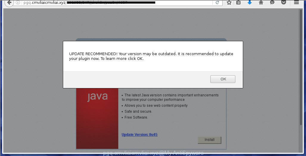 pgq.cmvliaicmvliai.xyz ads offers to install a fake Java update