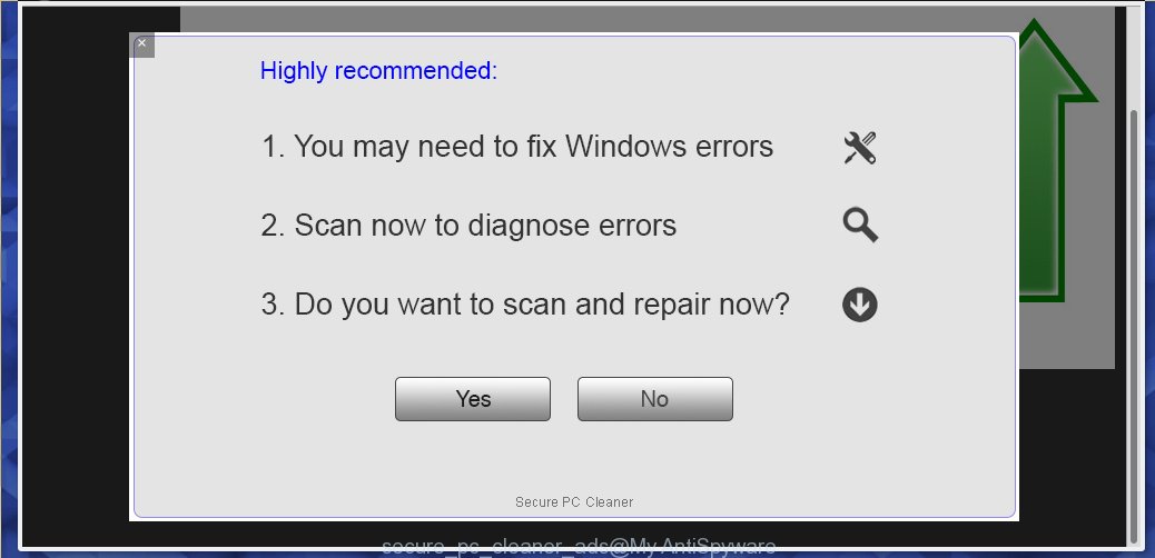 secure pc cleaner pop-up ads