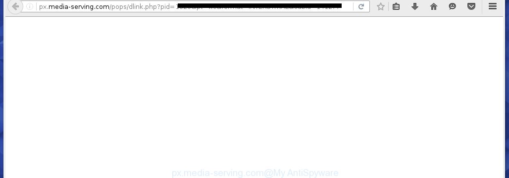 http://px.media-serving.com/pops/dlink.php?pid=... redirects on various ads