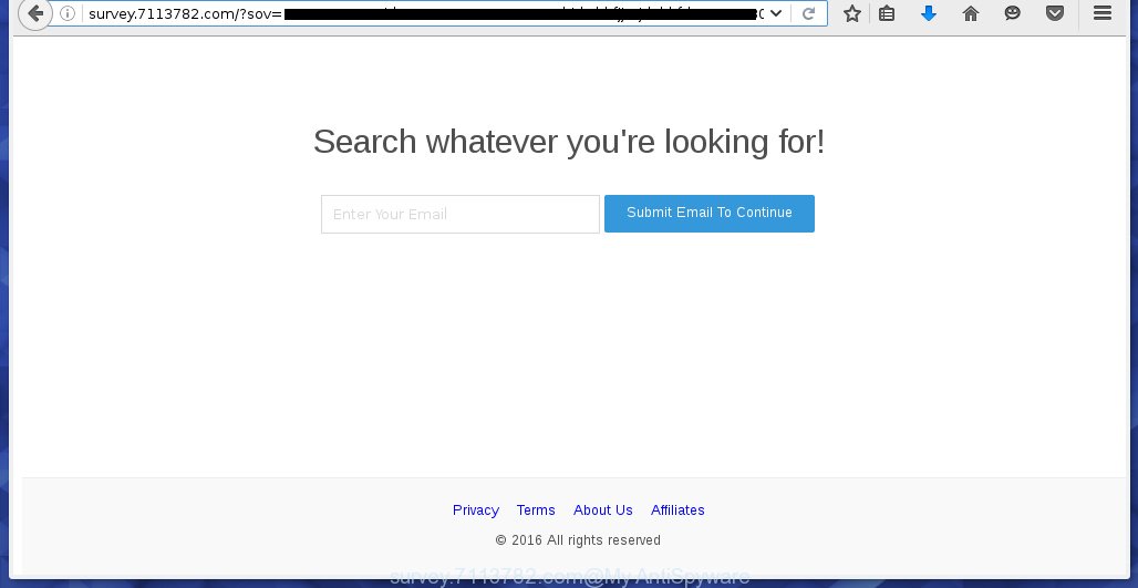 http://survey.7113782.com/?sov=... redirects on various ads