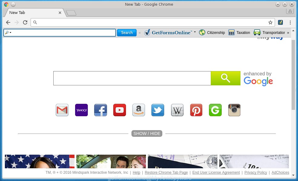 GetFormsOnline browser hijacker