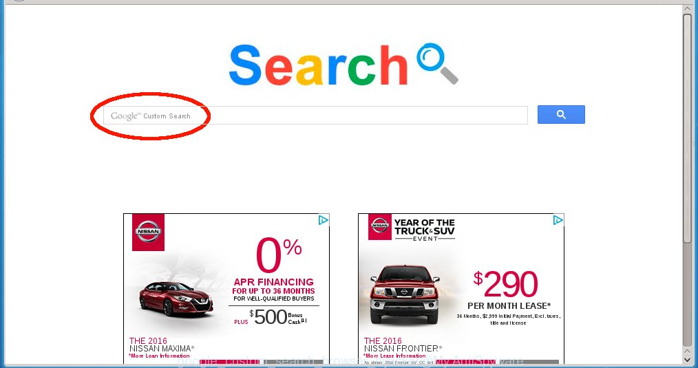 'Google Custom Search' browser hijacker