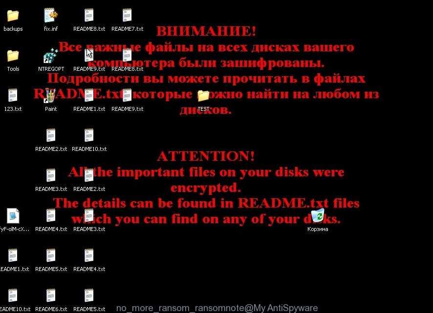 No_more_ransom virus ransomnote