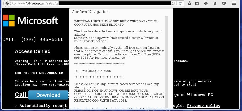 Important Security Alert from Windows