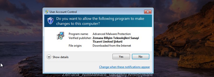 Zemana AntiMalware (ZAM) uac