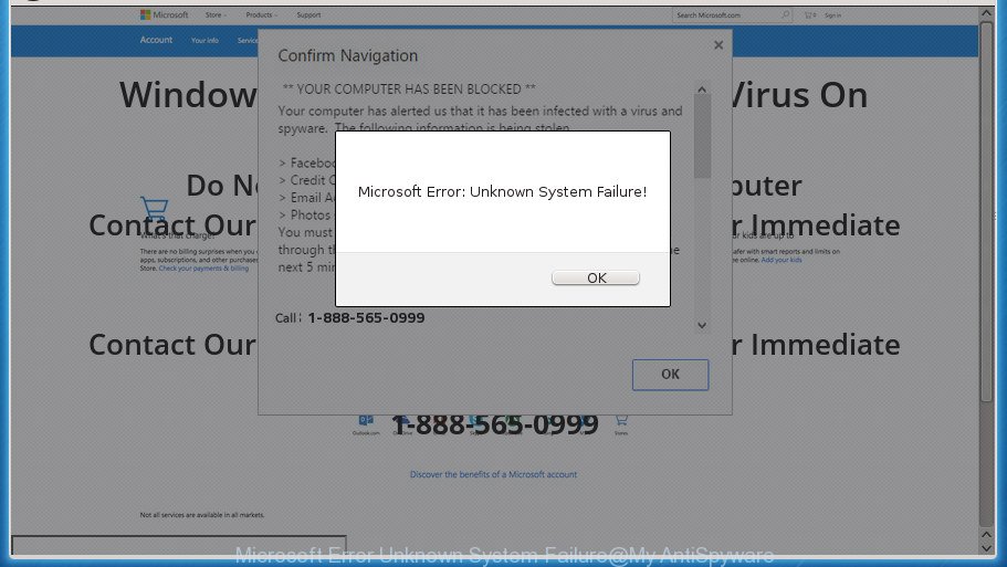 Microsoft Error Unknown System Failure
