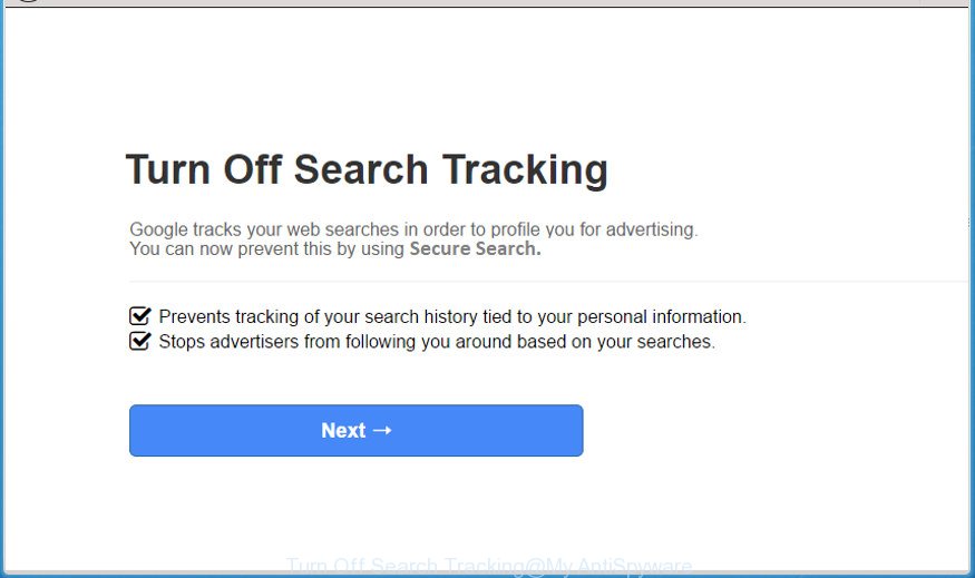 Turn Off Search Tracking