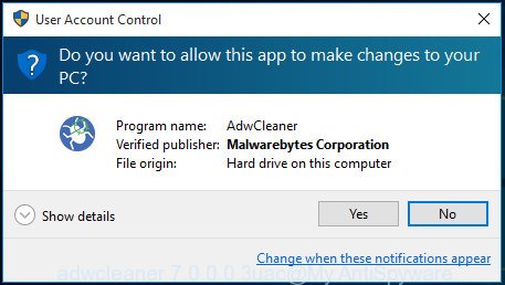 AdwCleaner for MS Windows uac prompt