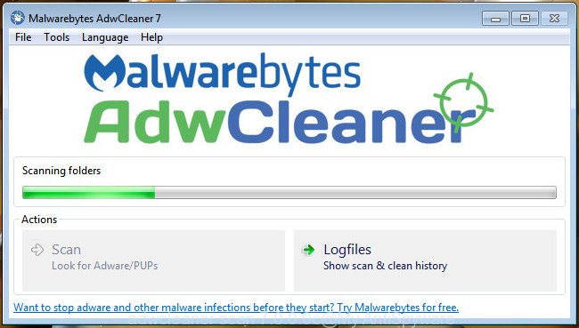 AdwCleaner for MS Windows scan for browser hijacker that cause Spicy Start web page to appear