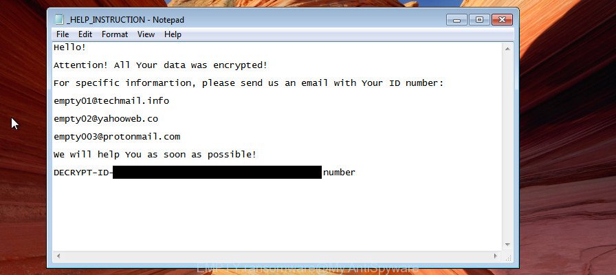 EMPTY ransomware