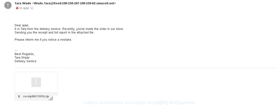 Lukitus ransomware virus spam email