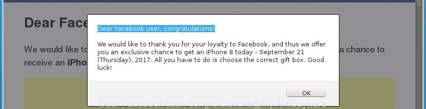 Dear Facebook user, congratulations