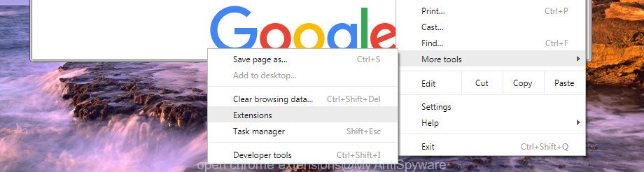 open chrome extensions manager