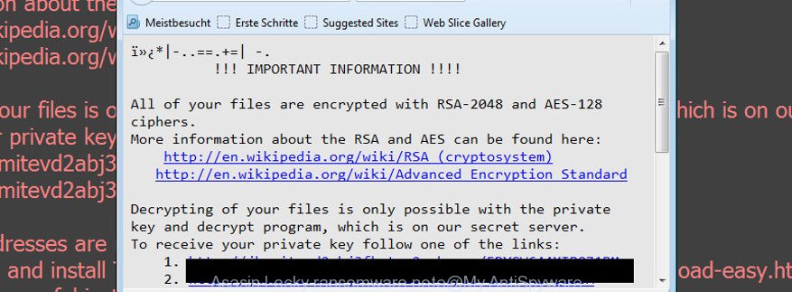 Asasin Locky ransomware note