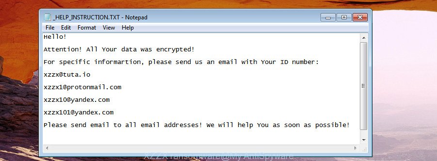 XZZX ransomware
