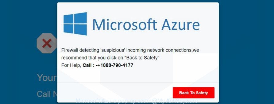 Microsoft Azure pop-up scam