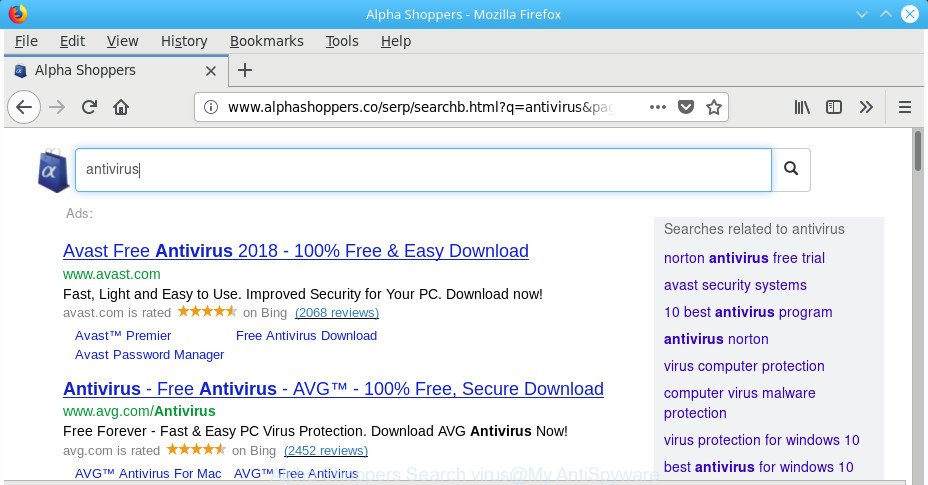 Alpha Shoppers Search virus