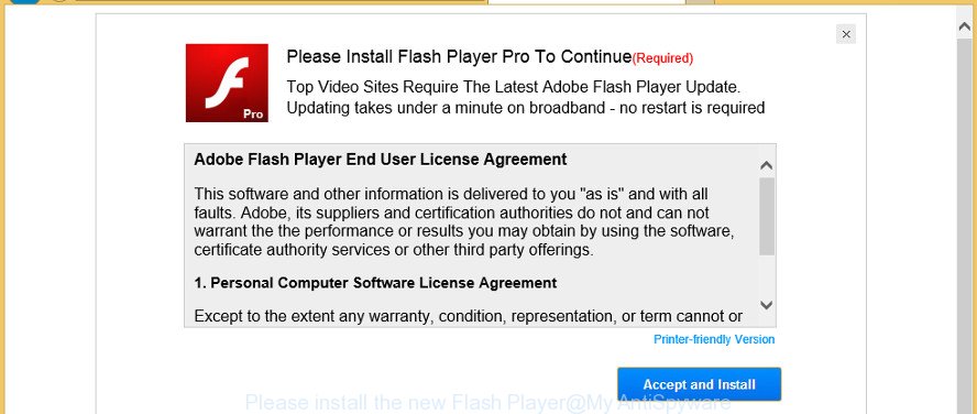 Please install the new Flash Player