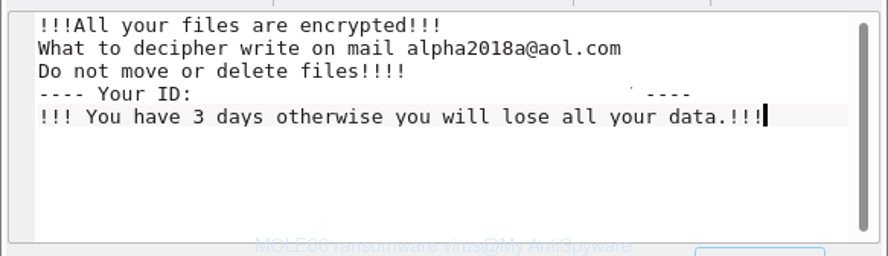 MOLE66 ransomware virus