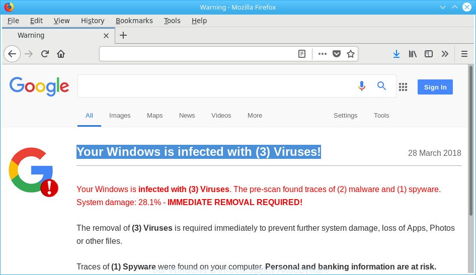 Your Windows is infected