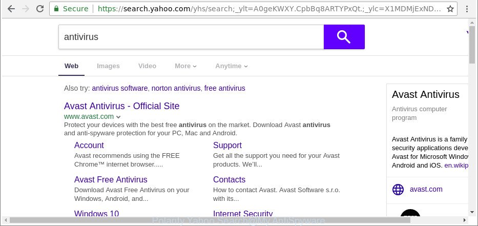Polarity Yahoo Search