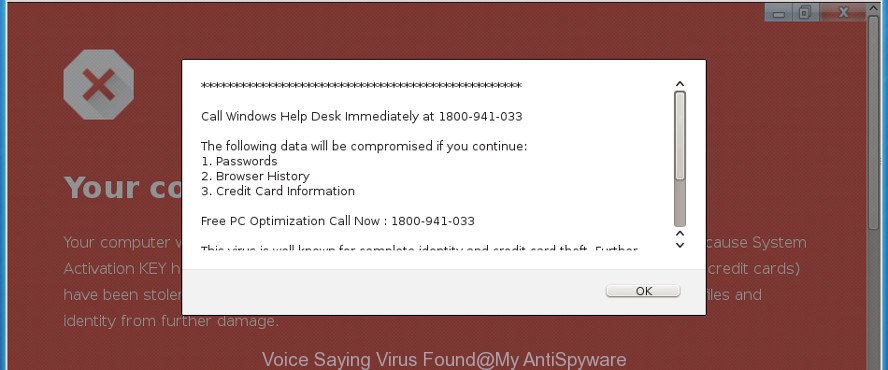 Voice Saying Virus Found