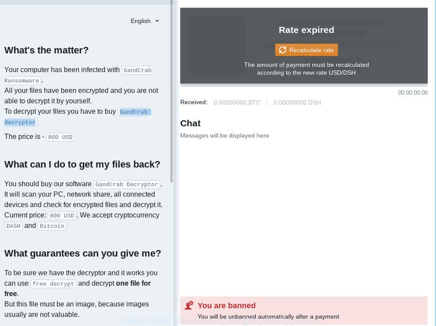 GANDCRAB V5.0.5 decryptor