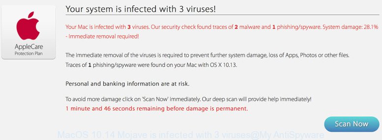 MacOS 10.14 Mojave is infected with 3 viruses