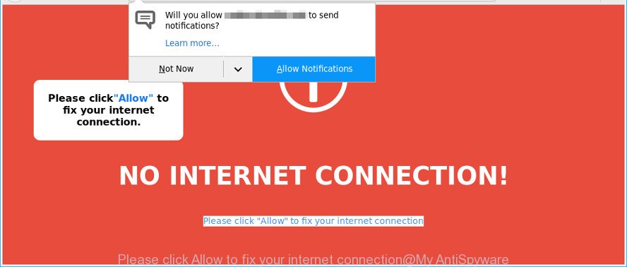 Please click Allow to fix your internet connection