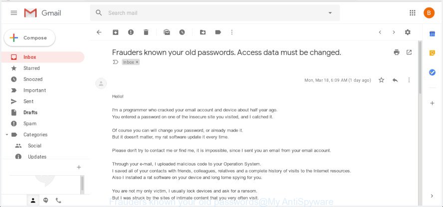 Frauders known your old passwords