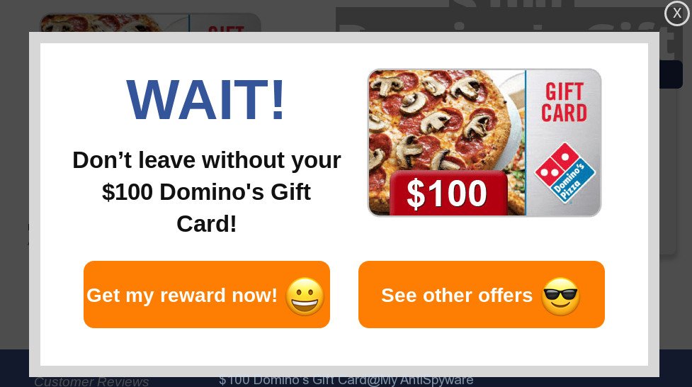 $100 Domino's Gift Card