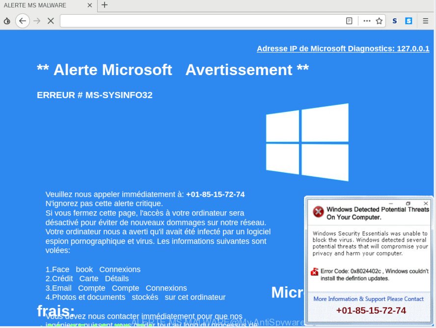 ALERTE MS MALWARE