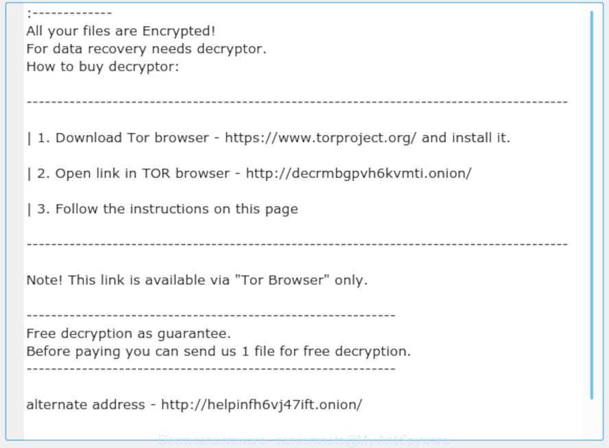 Docm ransomware - ransomnote