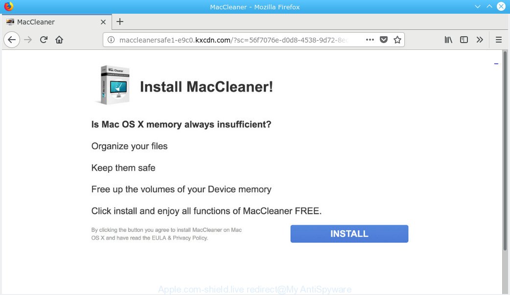 Apple.com-shield.live offers to install MacCleaner