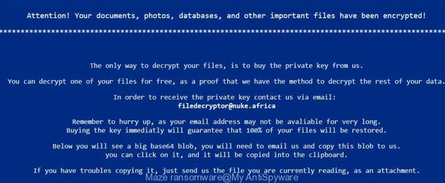 Maze ransomware