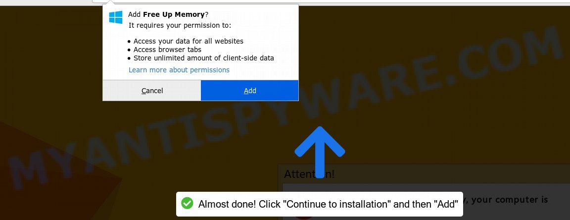 Free Up Memory extension adware