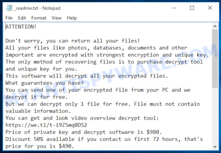 Ndarod file virus ransomnote