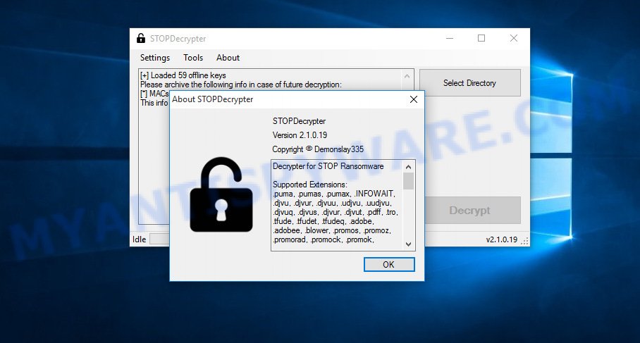 Bopador decryption tool